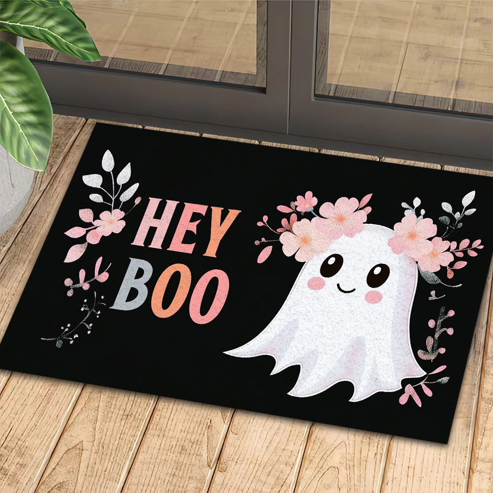 Cute Halloween Doormat Hey Boo Doormat For Home Decor Housewarming Gift Welcome Mat Gift