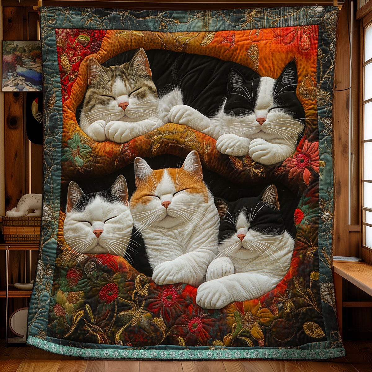 Cute Lazy Cats Quilt Blanket Throws For Couch Cute Mothers Day Gifts