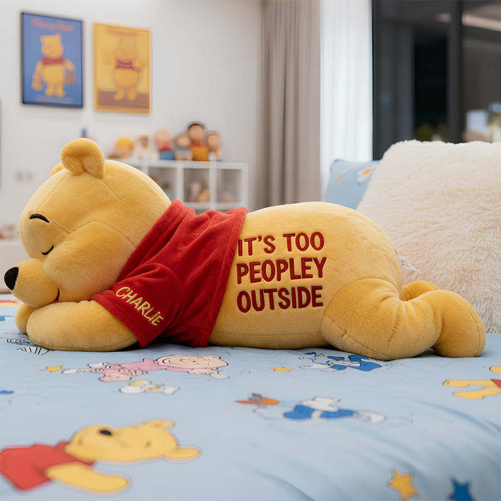 Cute Lazy Pillow, Personalized Gifts For Anti-Social - Custom Portrait Funny Christmas Gift