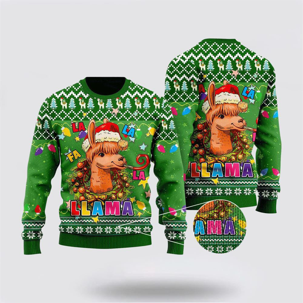 Cute Llama Ugly Christmas Sweater Funny Christmas Sweater Best Christmas Gifts For Women 2024