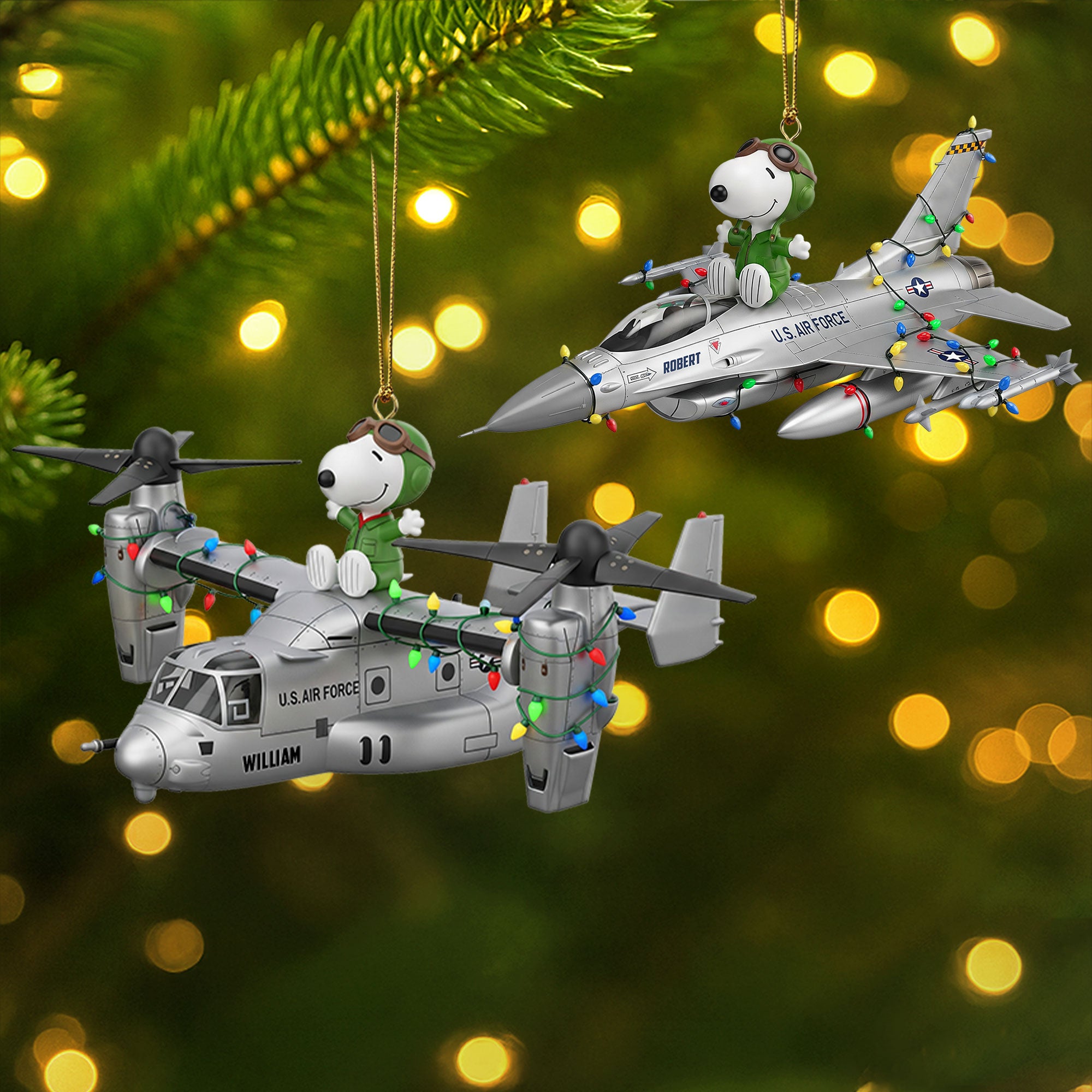 Cute Military Pilot Ornament - Personalized Gifts For Loved Ones - Holiday Season Gift Idea