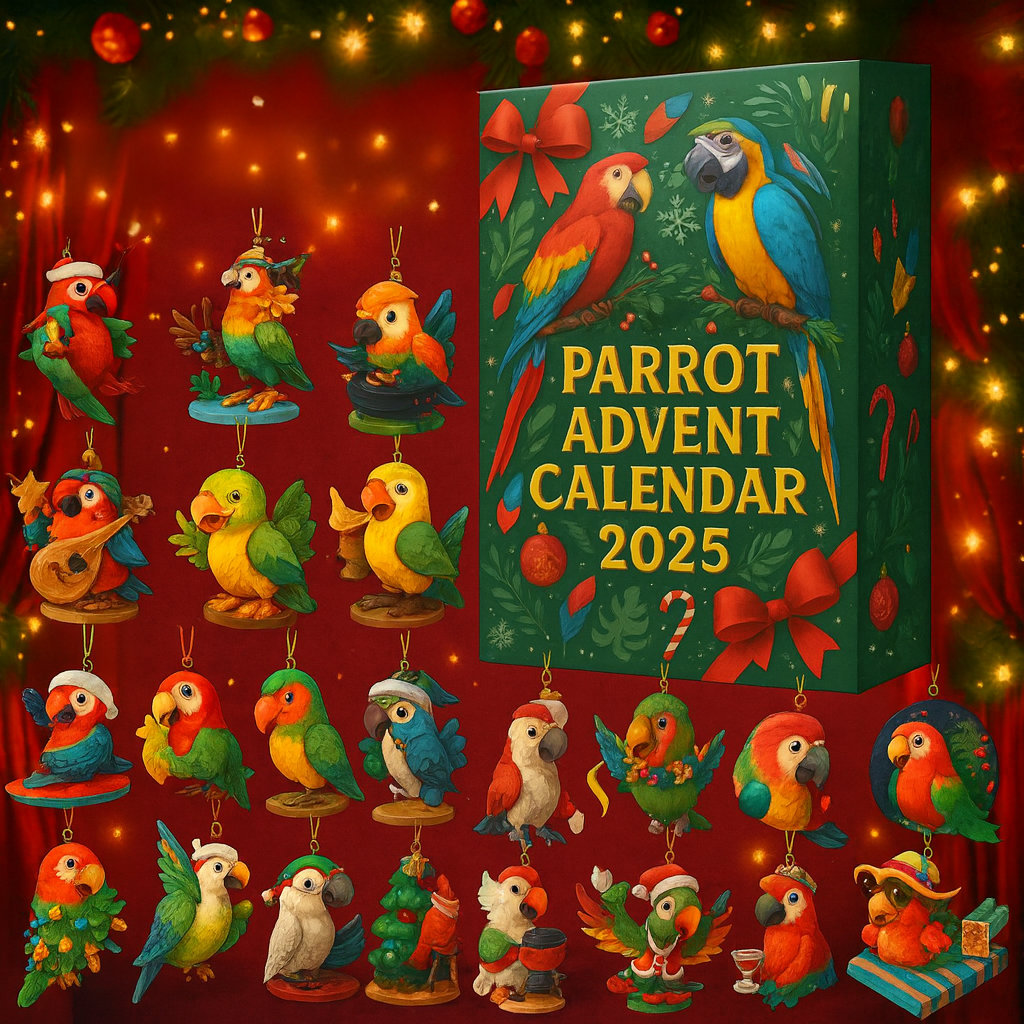 Cute Parrot Advent Calendar 2025 Advent Calendar Christmas Countdown Calendar Parrot Lover Gift