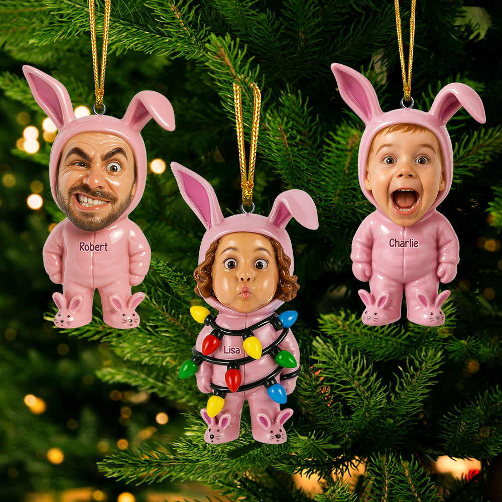 Cute Rabbit Ornament - Custom Photo Gifts For Loved Ones - Holiday Season Gift Idea Cute Rabbit Ornament - Custom Photo Gifts For Loved Ones - Holiday Season Gift Idea