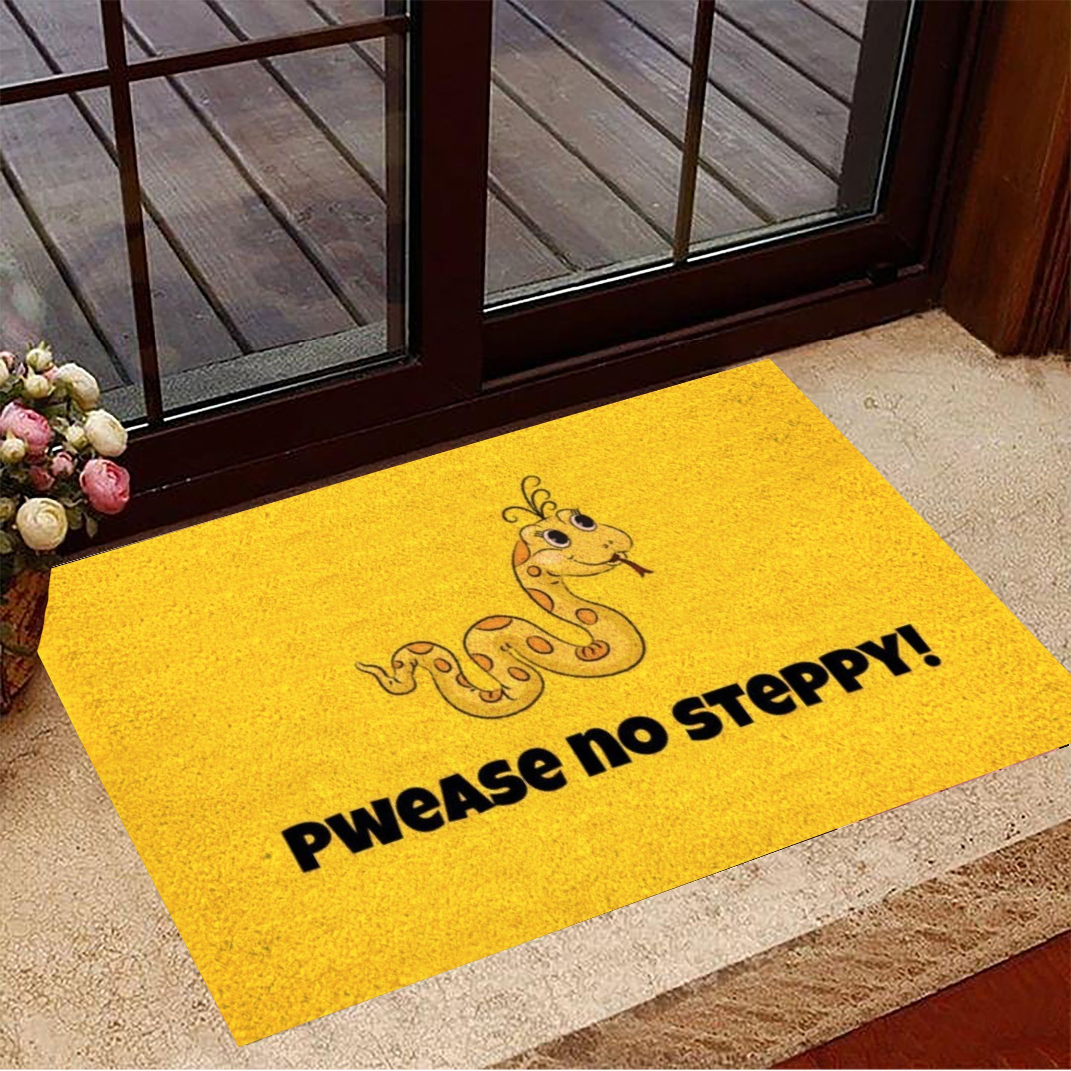 Cute Snake Pwease No Steppy Doormat Inside Door Mats Home Decor Gifts For Aunt
