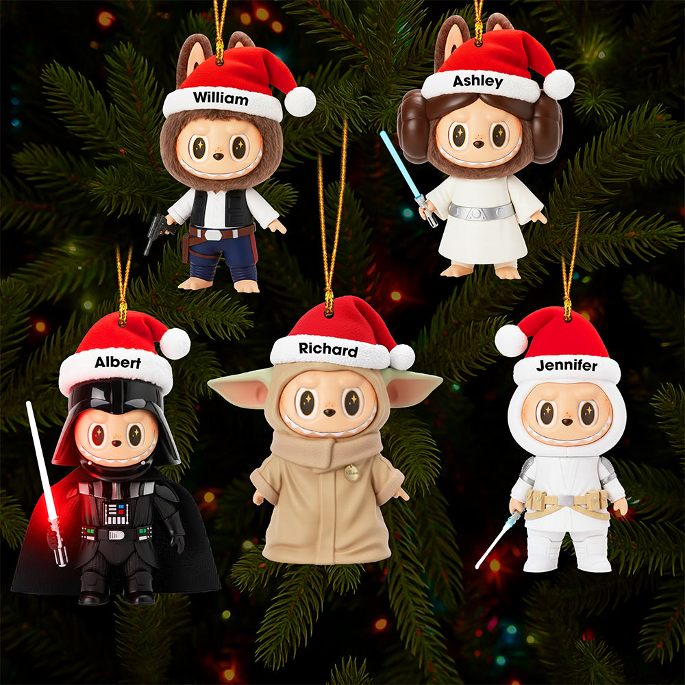 Cute Space Warriors Christmas Ornament - Personalized Gifts For Cosmic Lovers - Holiday Season Gift Idea