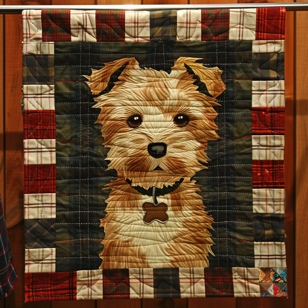 Cute Terrier Dog Holiday Christmas Quilt Blanket Birthday Gifts For Mom From Daughter