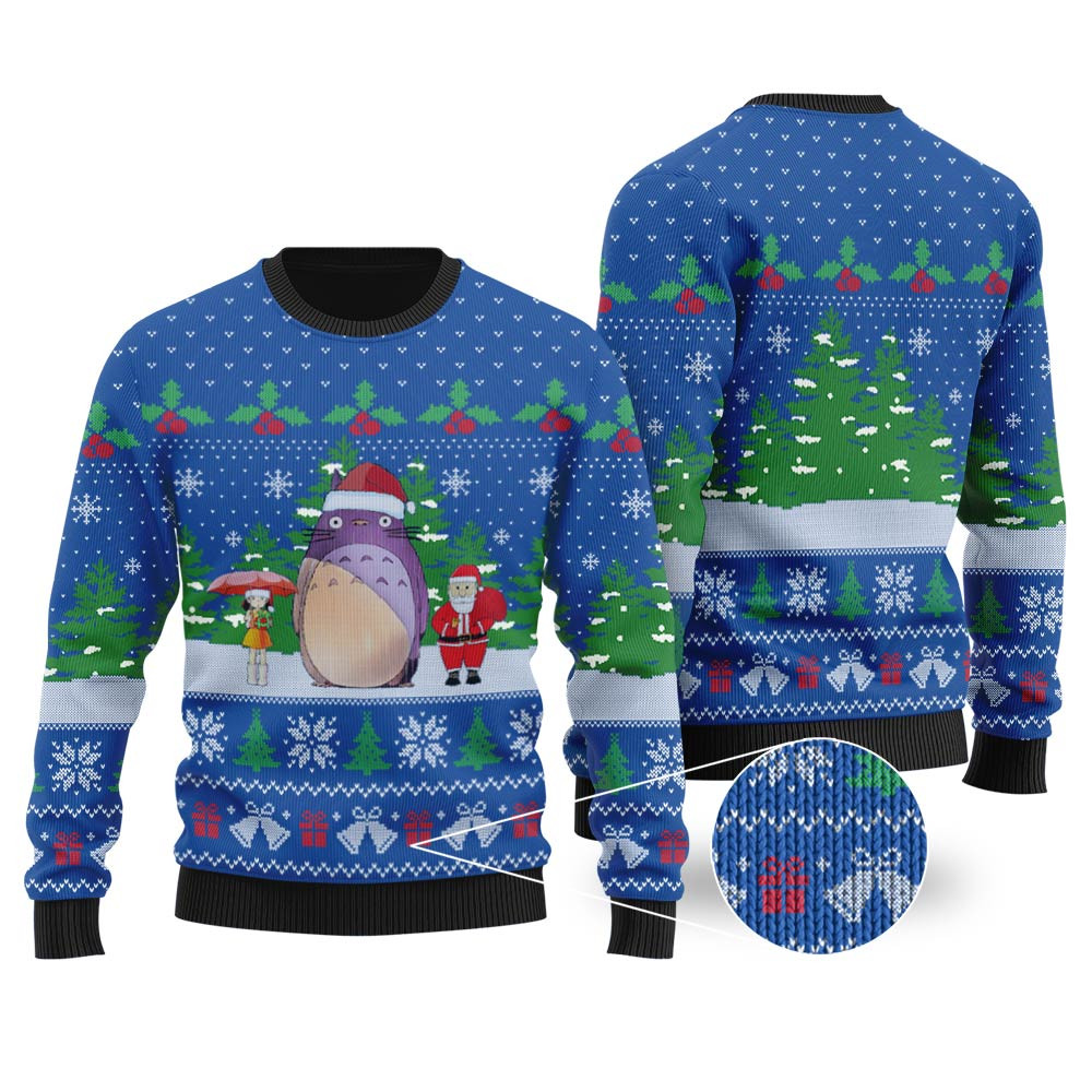 Cute Totoro Ugly Christmas Sweater Royal Popular Holiday Gift Merch for Everyone