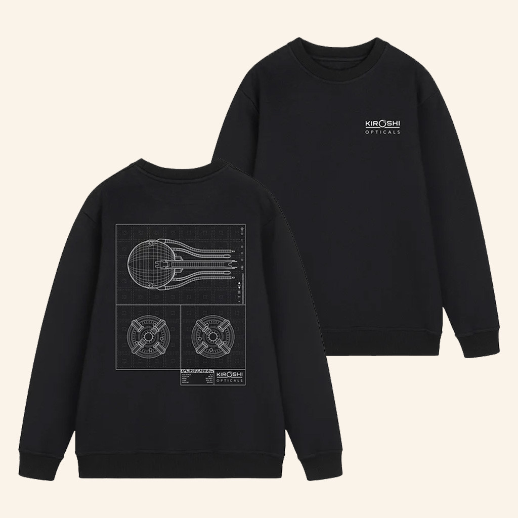 Cyberpunk 2077 Merch Cyberpunk 2077 Kiroshi Optics Techprint Crewneck Sweatshirt Him Gifts
