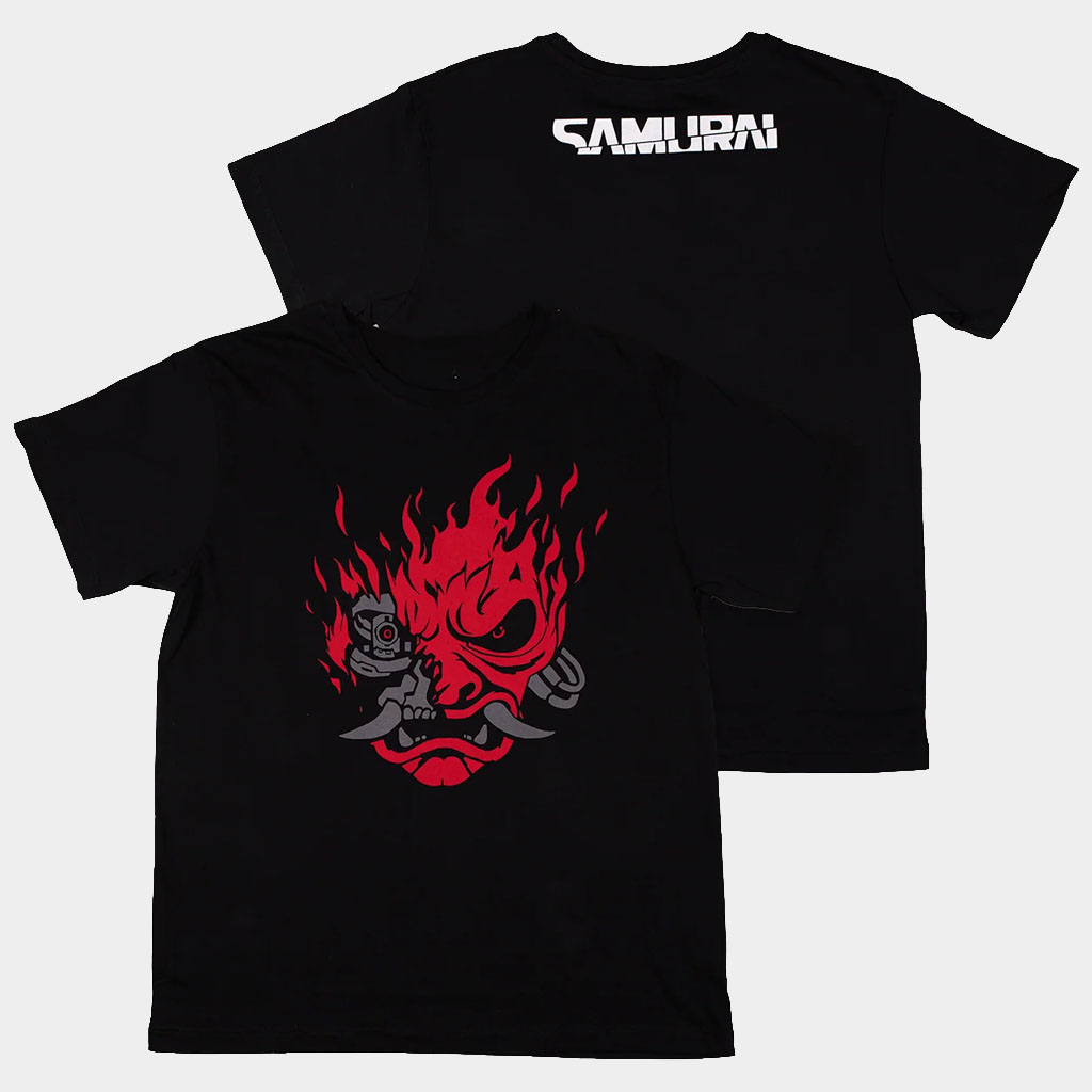 Cyberpunk Merch Cyberpunk 2077 Samurai T-Shirt Black Gifts For Video Game Lovers