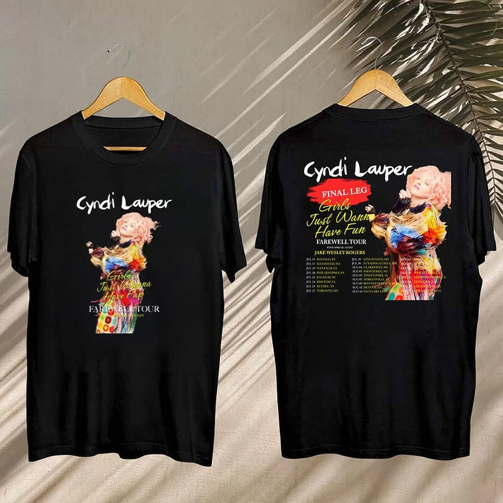 Cyndi Lauper Girl Just Wanna Have Fun Farewell Tour 2025 T-Shirt Best Gift For Fans