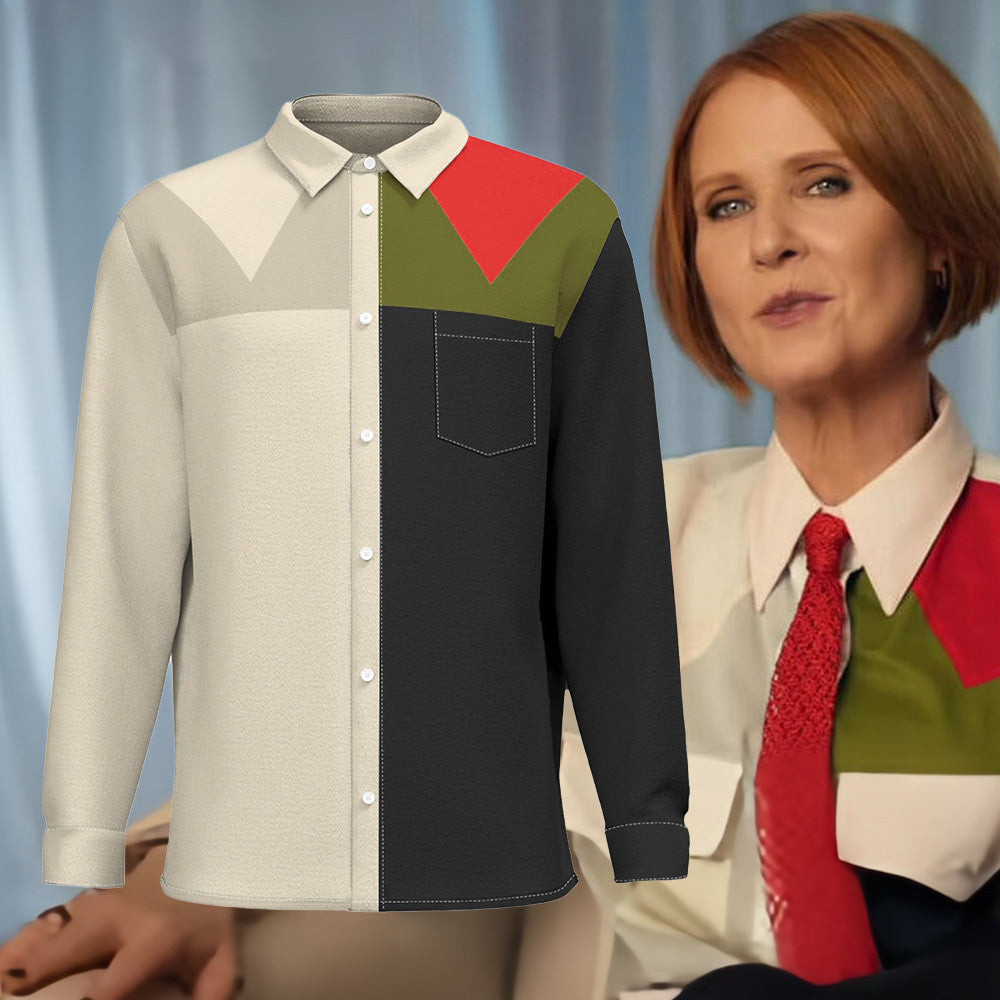 Cynthia Nixon Palestine Shirt Cynthia Nixon Merch Long Sleeve Button Up Shirt Mother Day Gifts