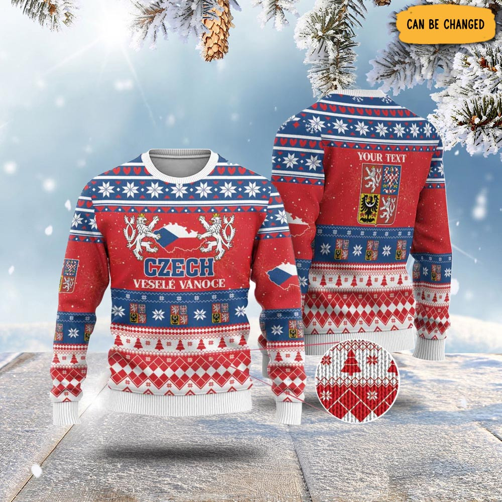 Czech Republic Christmas Ugly Christmas Sweater Czechia Vesele Vanoce