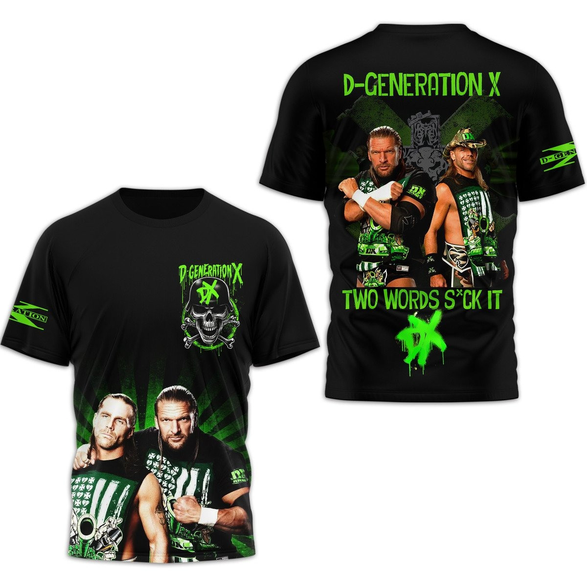 D-Generation X Two Words S*ck It 3D T-Shirt Best Gift For Husband