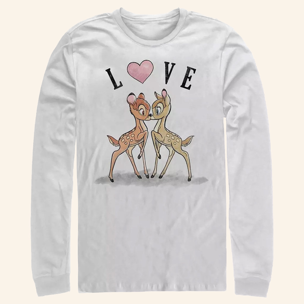 D Valentines Merch Bambi Love Long Sleeve Shirt Best Gifts For Wife