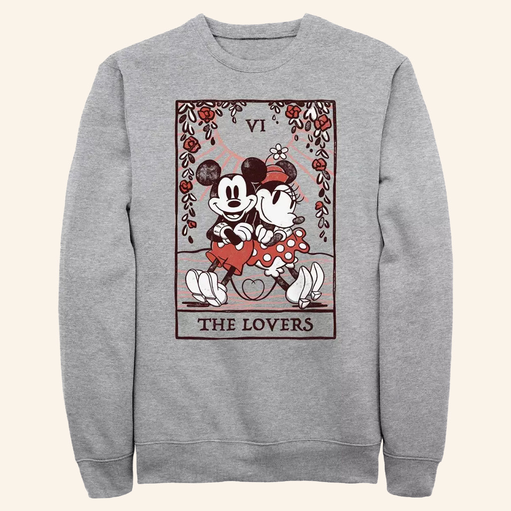 D Valentines Merch Mickey Mouse And Minnie Mouse The Lovers Sweatshirt Gifts For Her