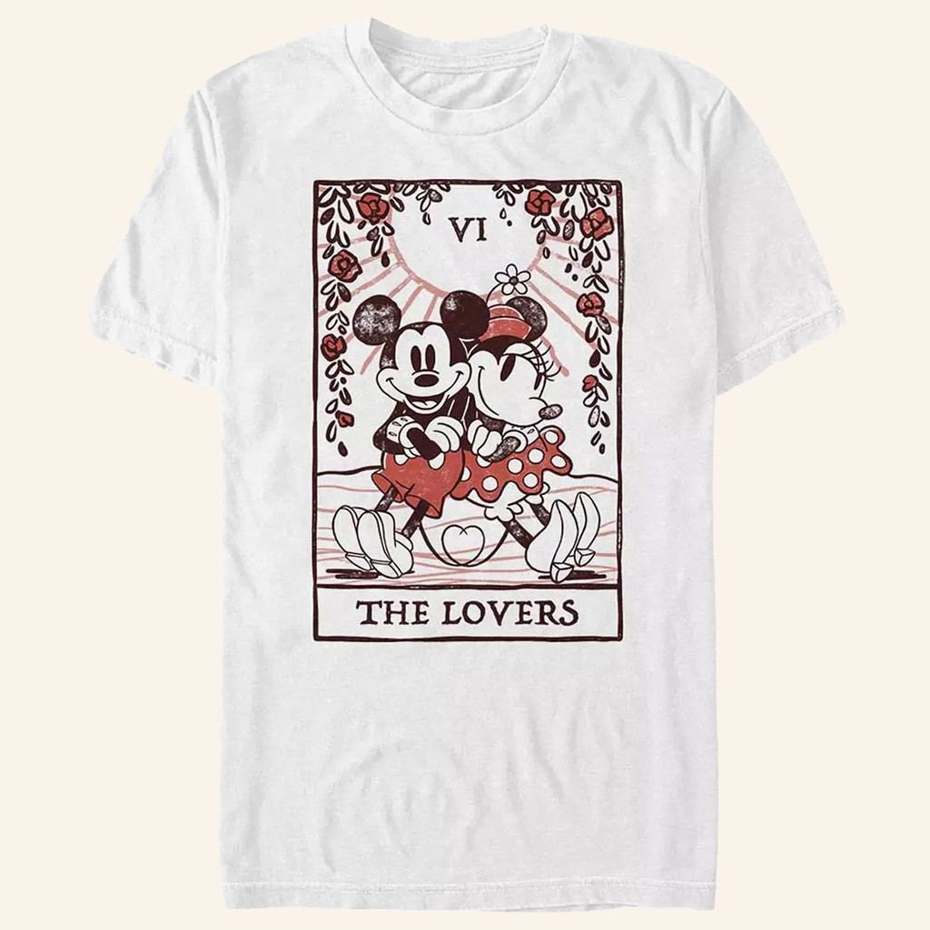 D Valentines Merch Mickey Mouse And Minnie Mouse The Lovers T-Shirt Gifts For Boyfriend