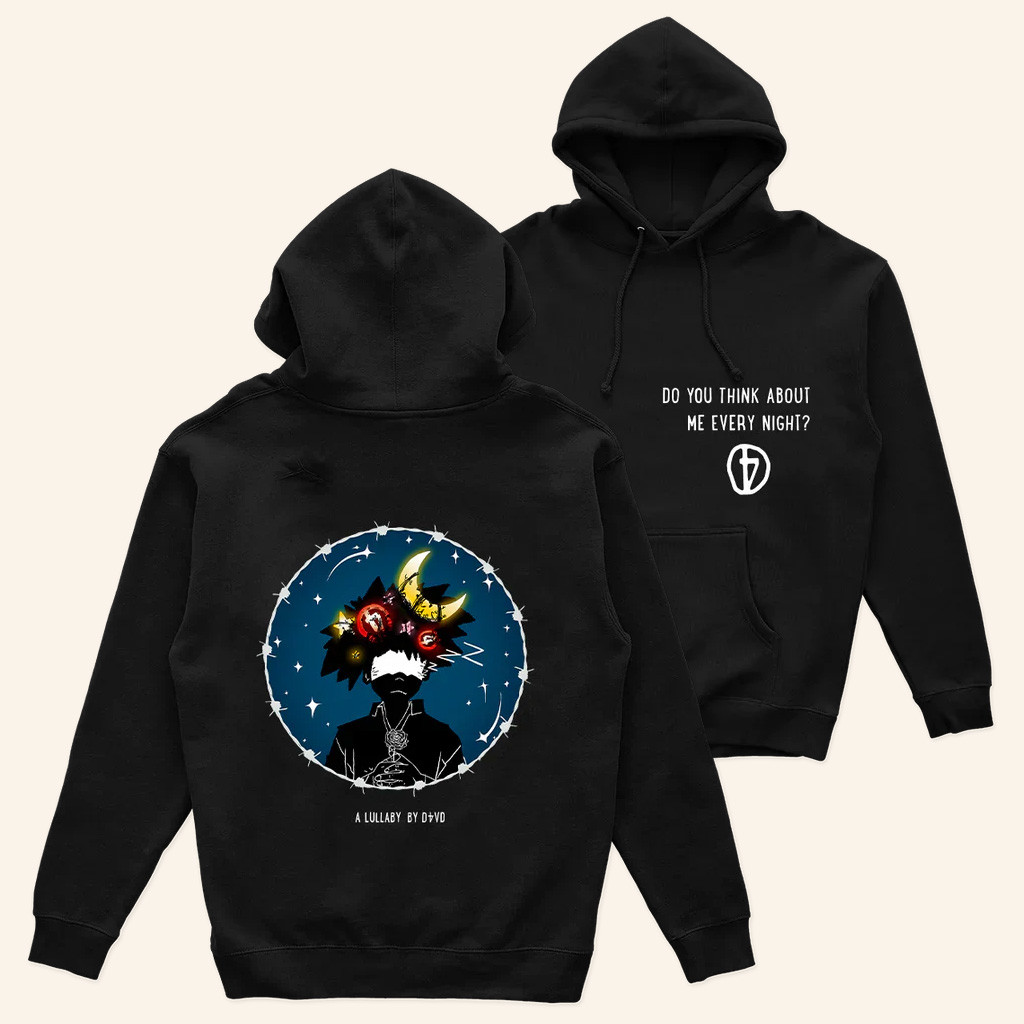 D4Vd Merch Lullaby Hoodie Do You Think About Me Every Night Hoodie Gifts For Music Fans