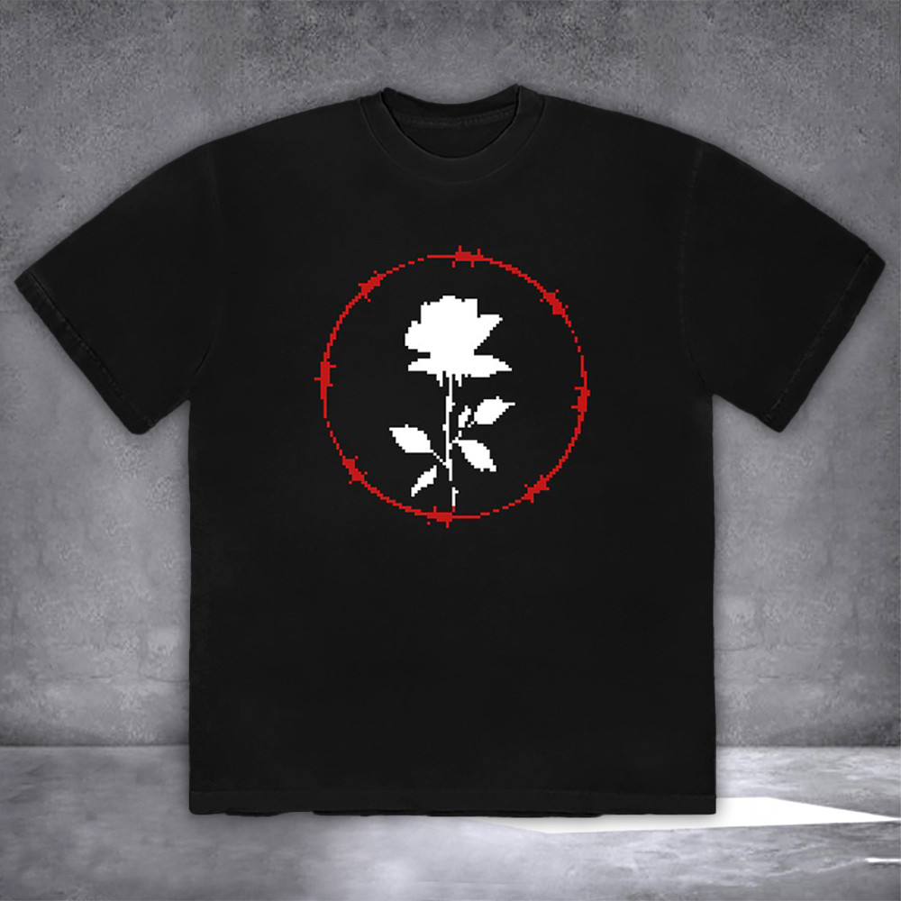 D4vd Merch T-Shirt Rose Butterfly Glitch D4vd Tour Merchandise Fans Gifts