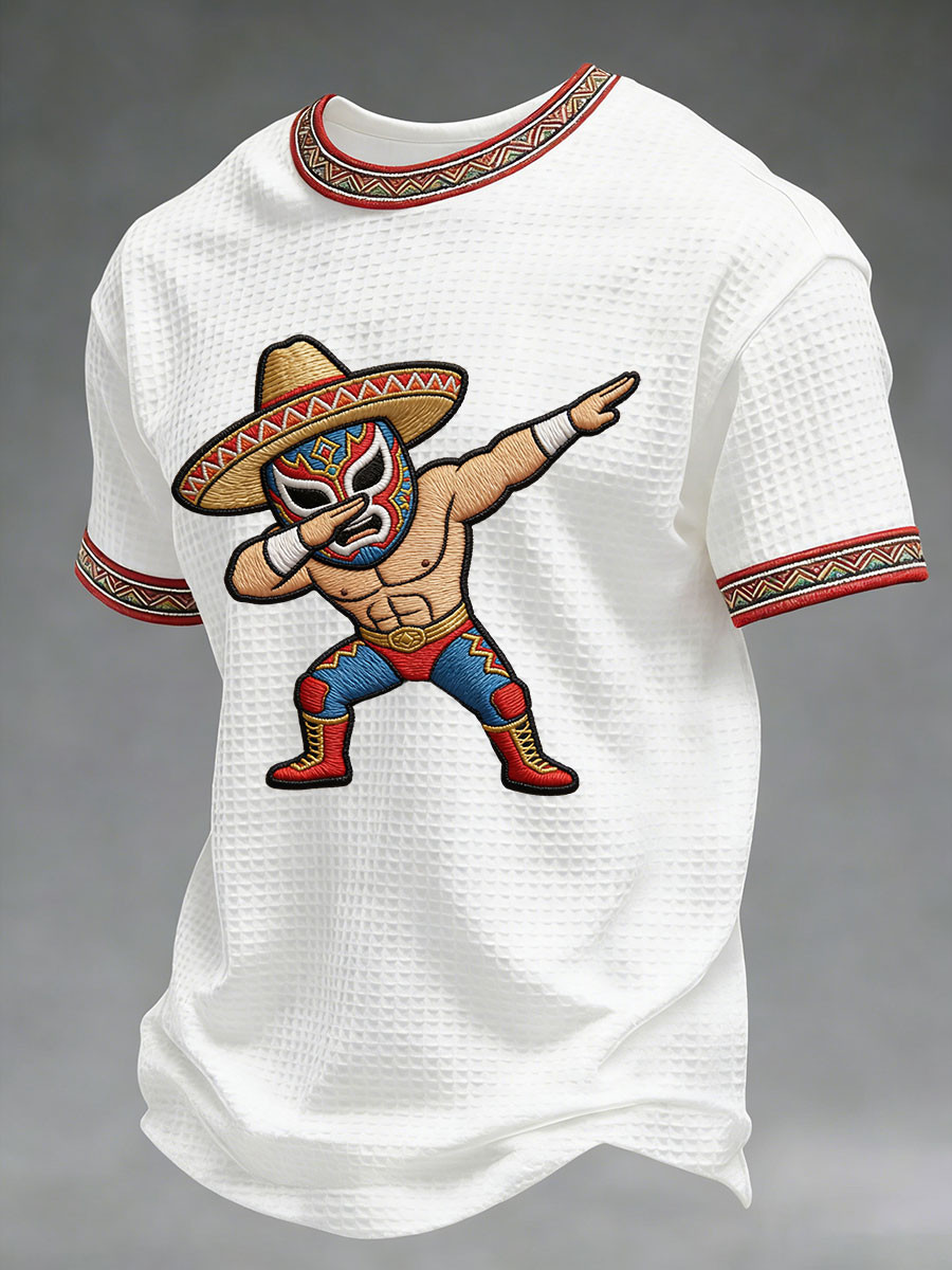 Dabbing Luchador Mexican Fiesta Party T-Shirt Funny Cinco De Mayo Merch Mexico Lovers Gift