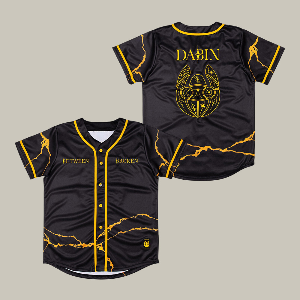 Dabin Between Broken Glyph Mask Baseball Jersey Dabin Fan Merch Music Lover Gift