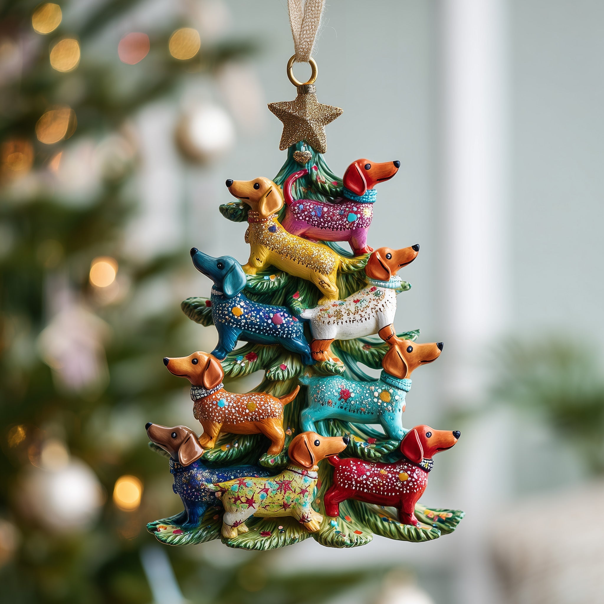 Dachshund Acrylic Ornament Christmas Ornament Decoration