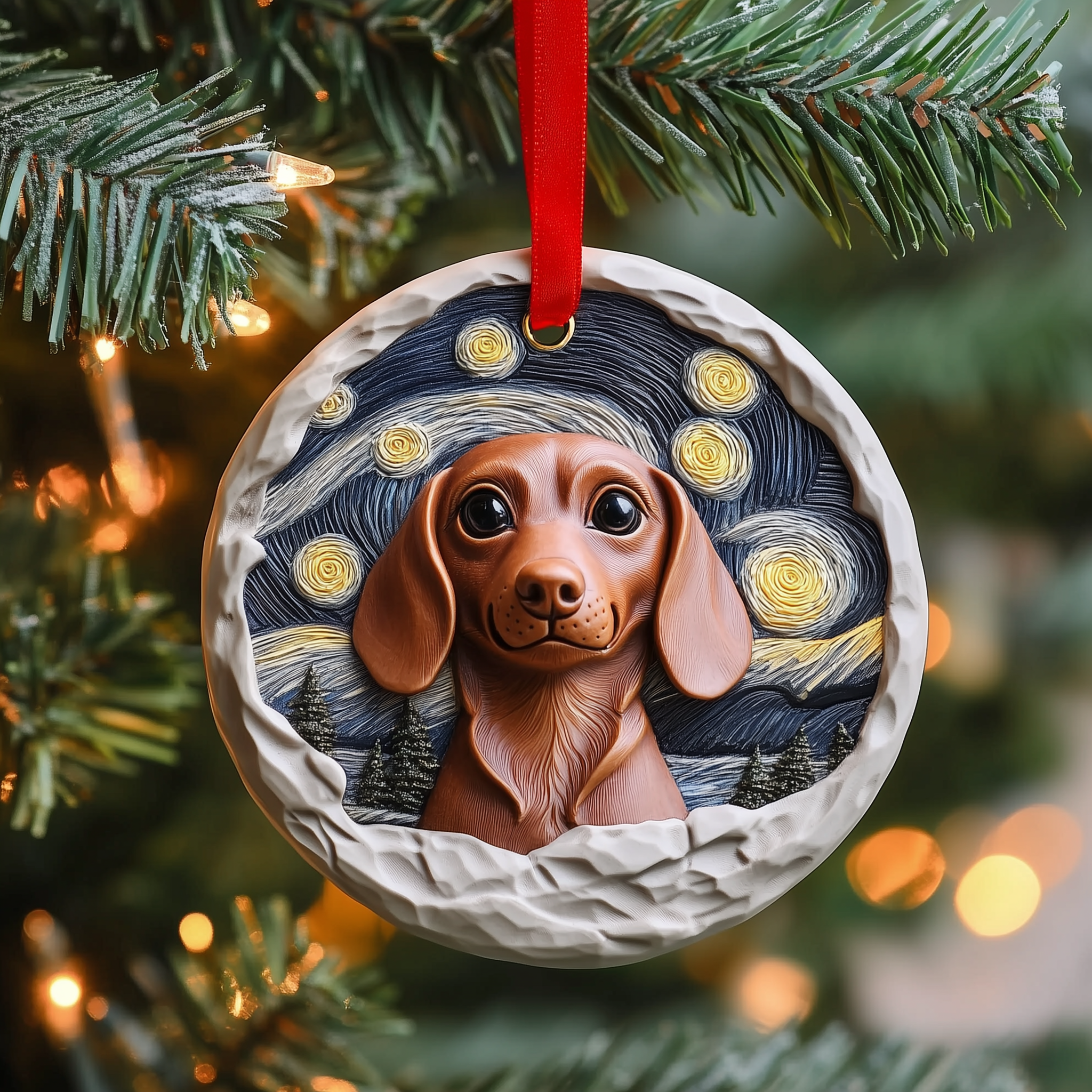 Dachshund Acrylic Ornament Christmas Ornament for Him