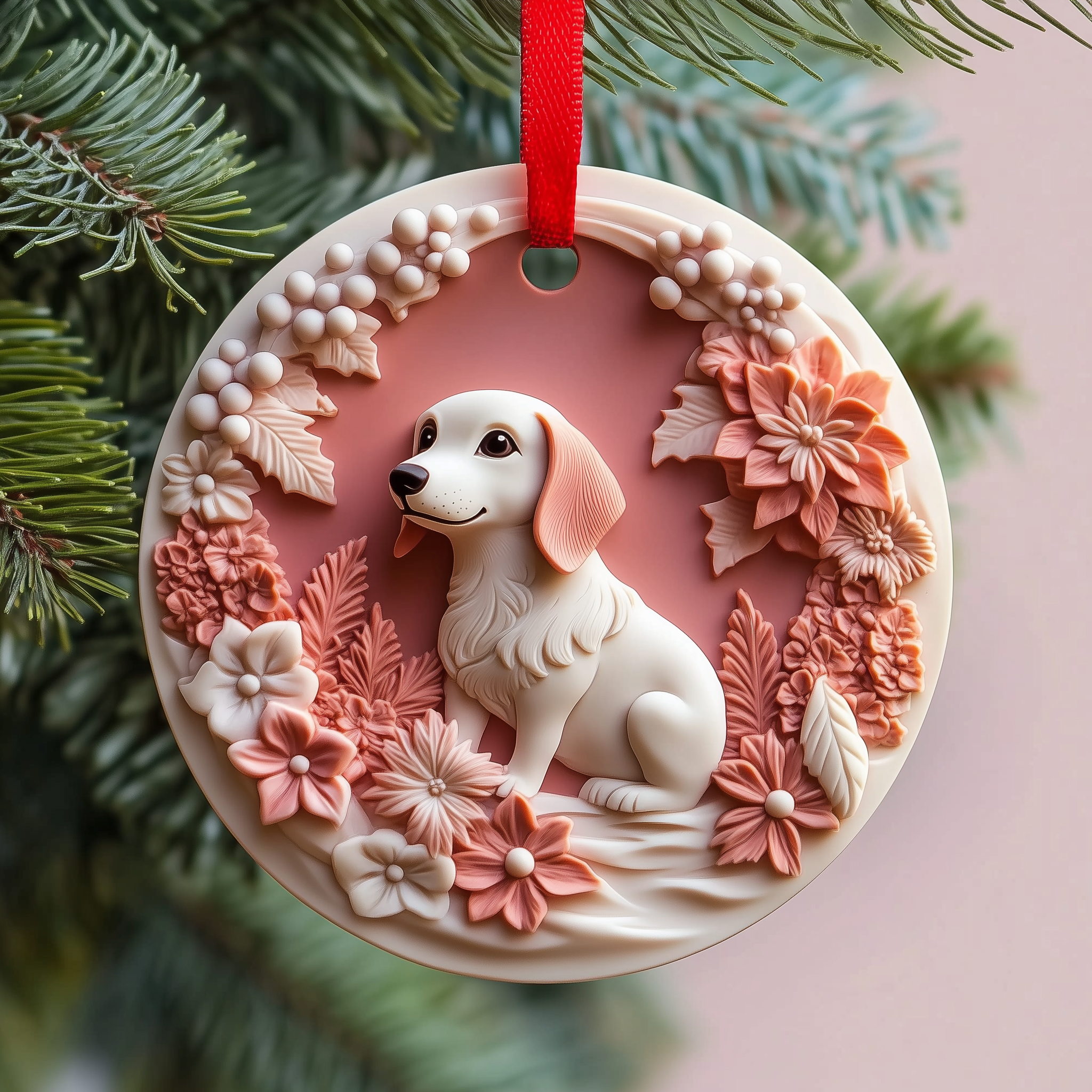 Dachshund Acrylic Ornament Christmas Tree Ornament