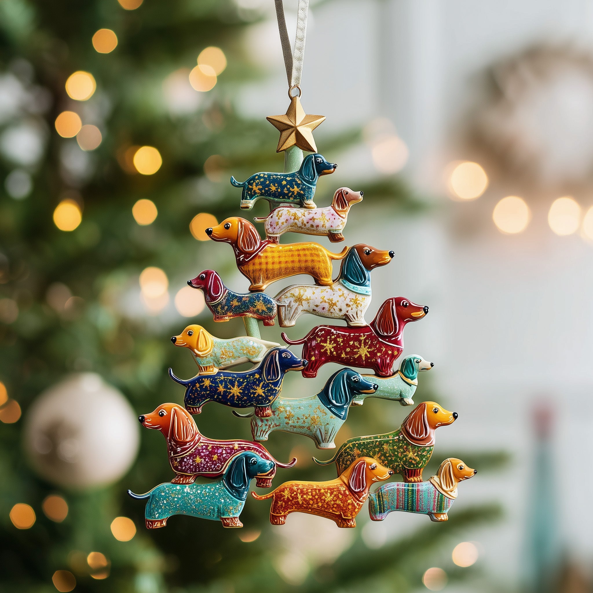 Dachshund Acrylic Ornament Unique Christmas Gift