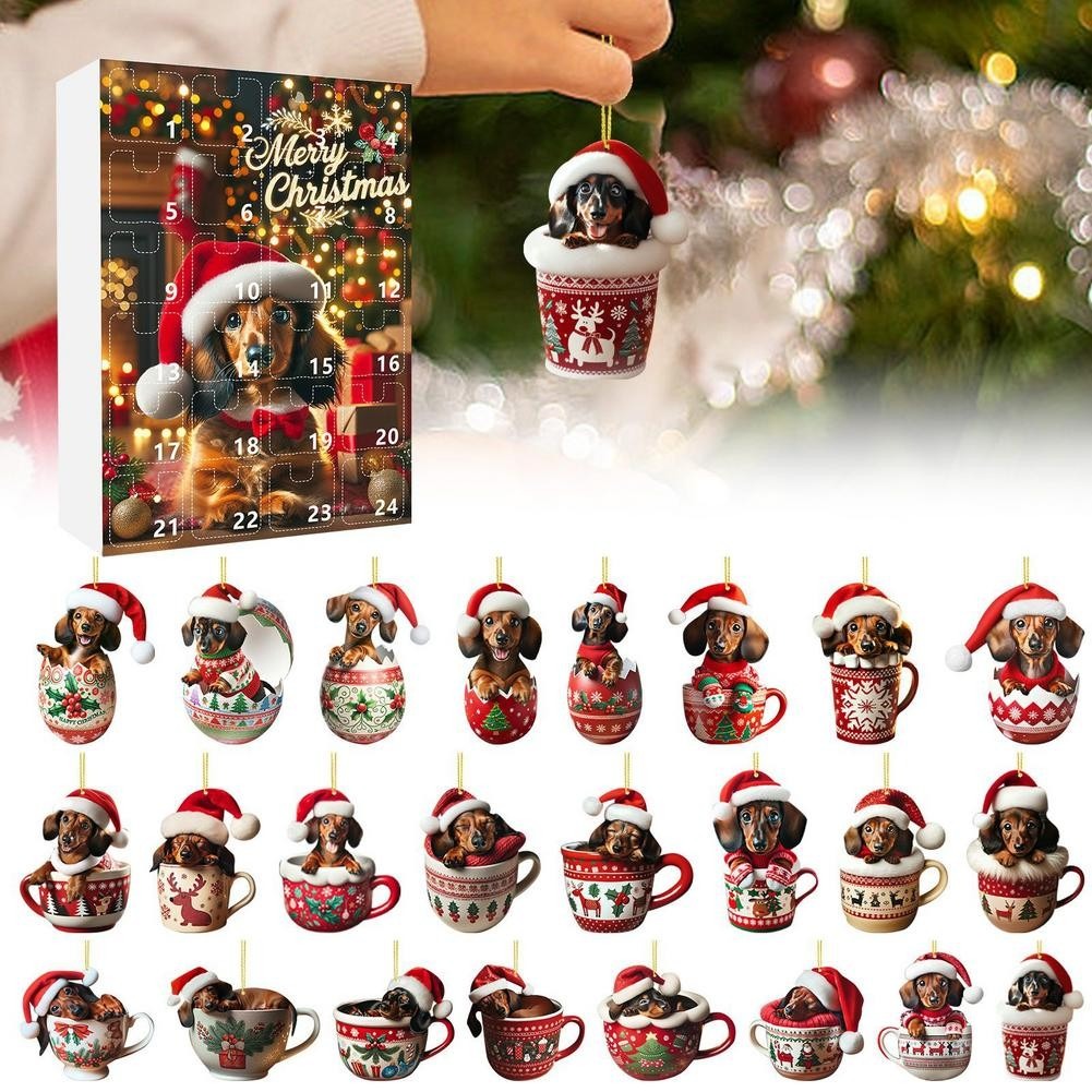 Dachshund Advent Calendar 2025 24 Days Until Christmas Dog Advent Calendar Xmas Gifts