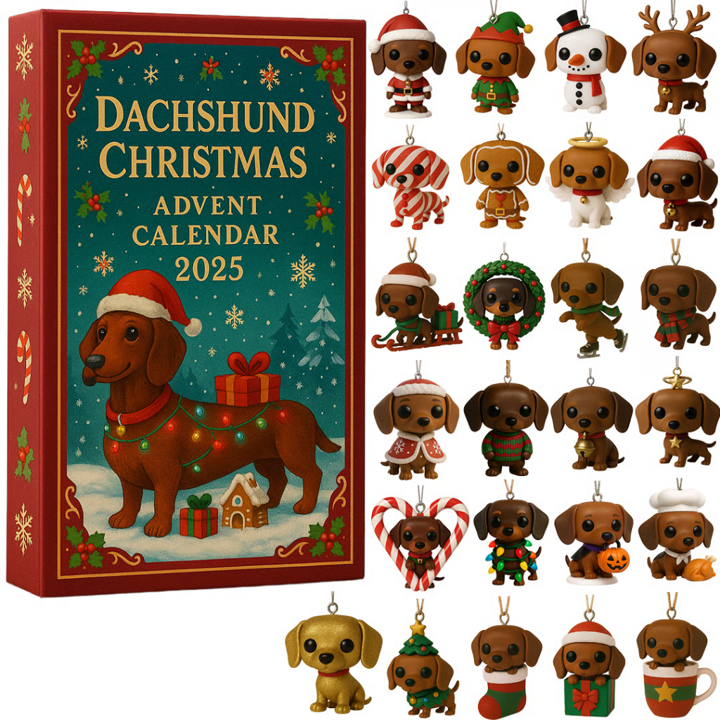 Dachshund Advent Calendar 2025 Animal Themed Xmas Advent Calendar Dog Lover Christmas Gifts