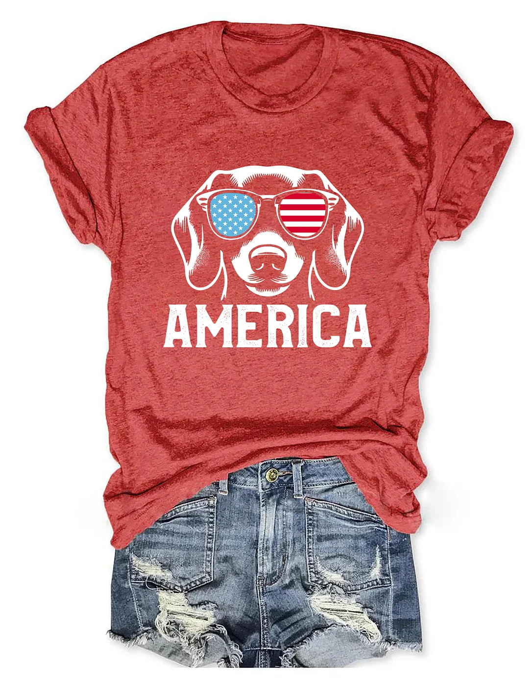Dachshund America T-Shirt Patriotic Dog Lover Gift Independence Day Merch For Fans