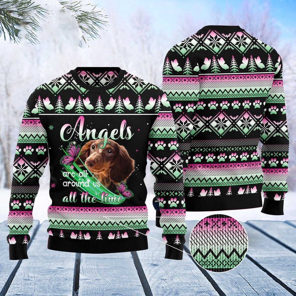 Dachshund Angel Ugly Christmas Sweater Funny Ugly Christmas Sweater Xmas Gifts