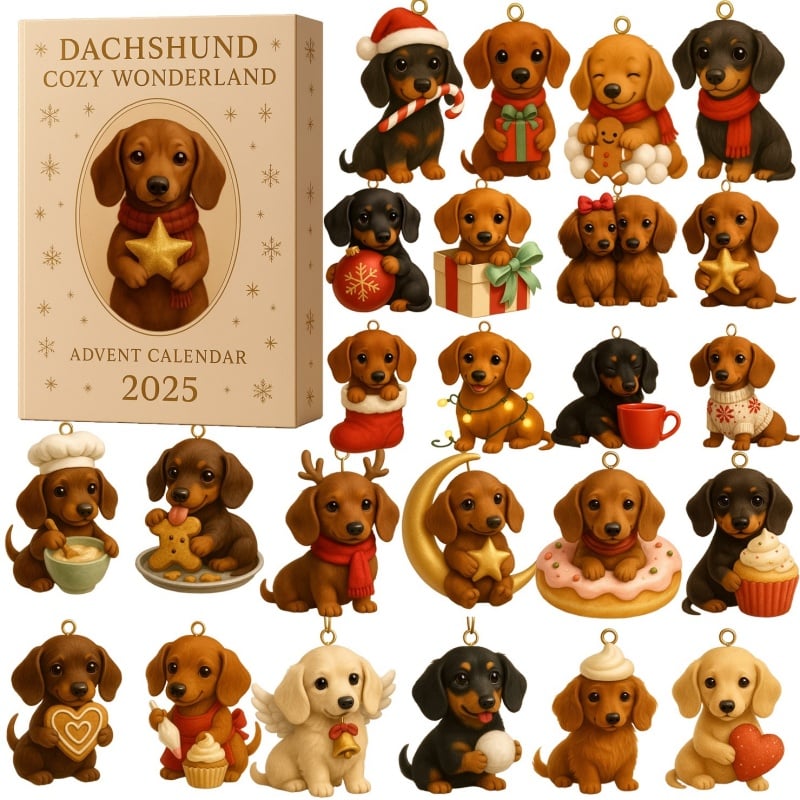 Dachshund Cozy Wonderland Advent Calendar 2025 Christmas Calendar Dachshund Lover Gifts