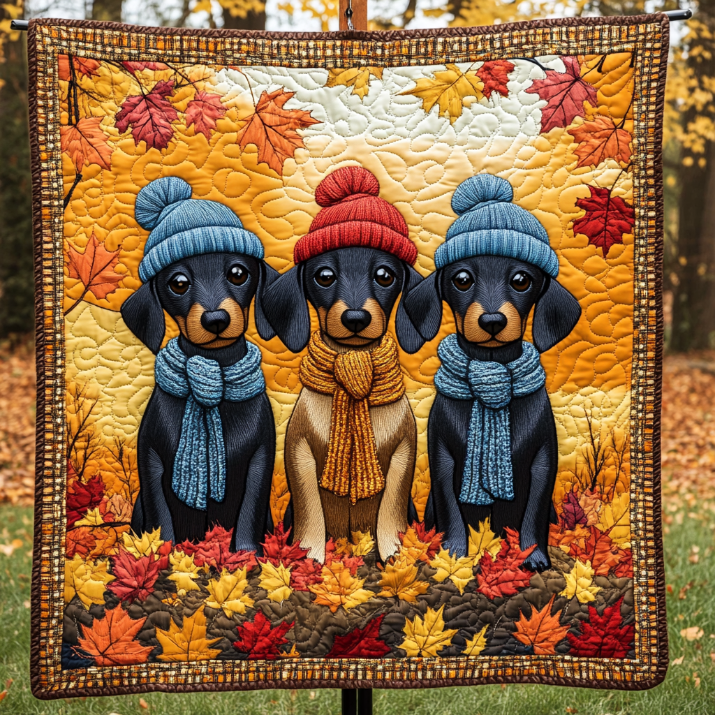Dachshund Dash Quilted Blanket Dog Gift Ideas For Dog Owners