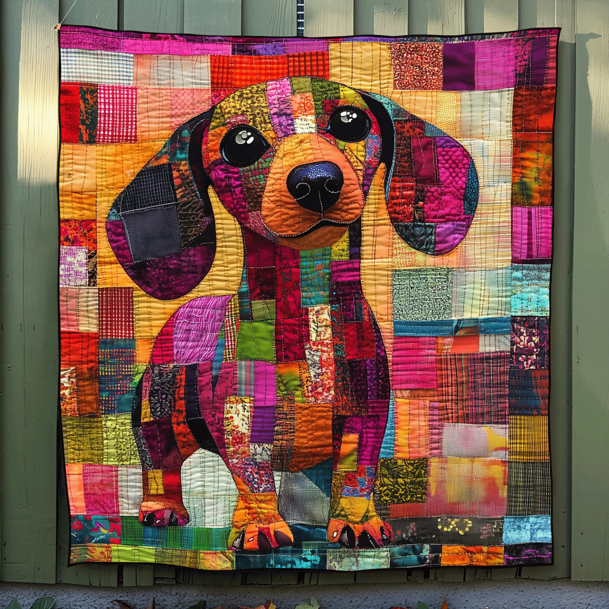 Dachshund Daydream Quilted Blanket Presents For Dog Lovers
