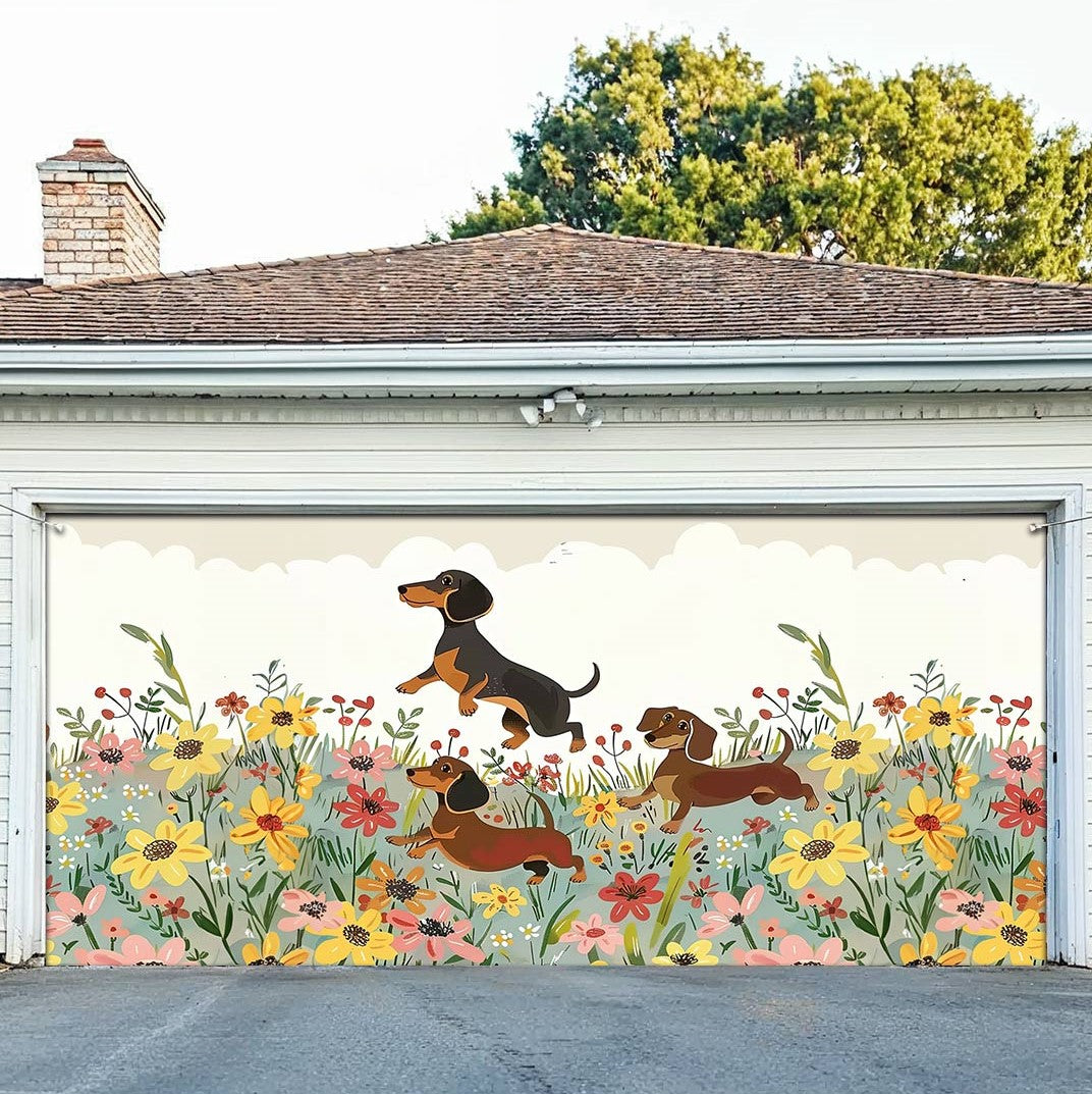 Dachshund Delight Garage Door Banner Animal Decorations Dachshund Dog Lover Gifts