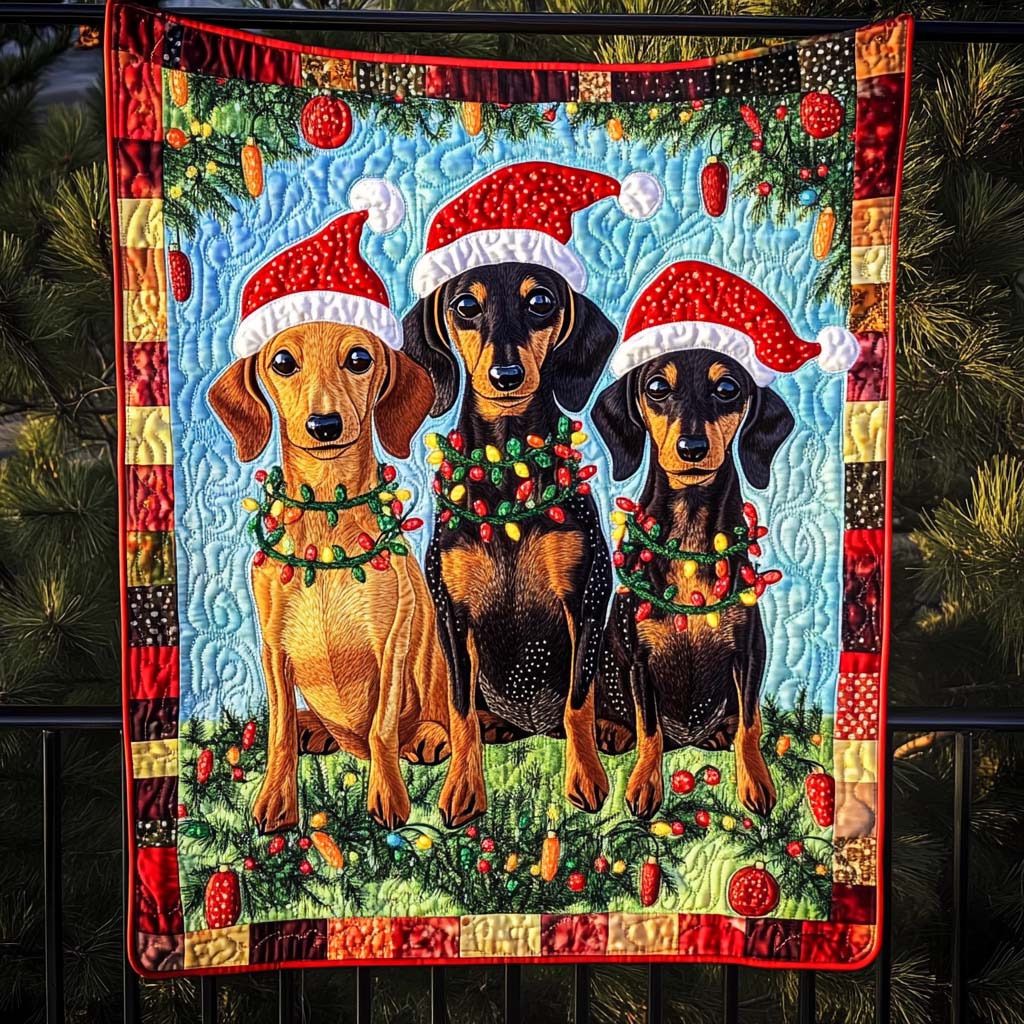 Dachshund Delights Quilted Blanket Dog Gift Ideas For Dog Owners