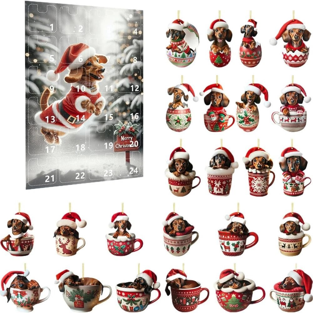 Dachshund Dog Advent Calendar 2025 24 Days Until Christmas Xmas Gifts For Dachshund Lovers
