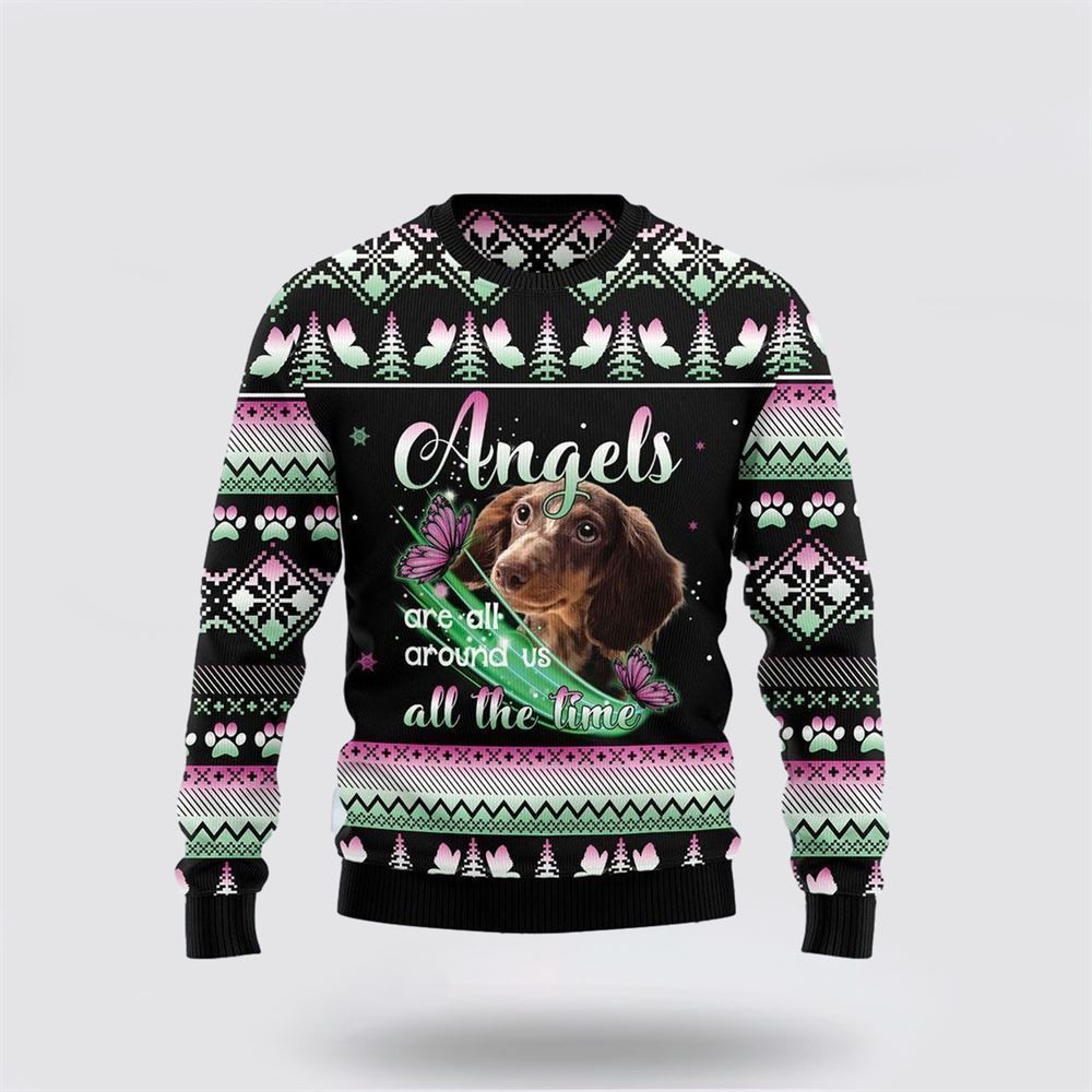 Dachshund Dog Angel Ugly Christmas Sweater Christmas Gift For Dog Love