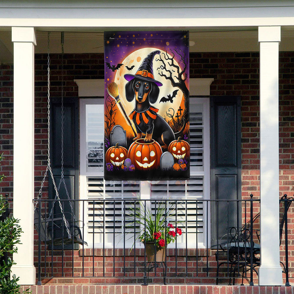 Dachshund Dog Halloween Flag Halloween 2025