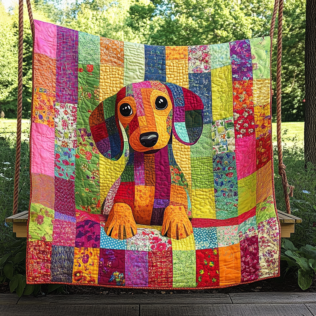 Dachshund Dreamscape Quilted Blanket Presents For Dog Lovers