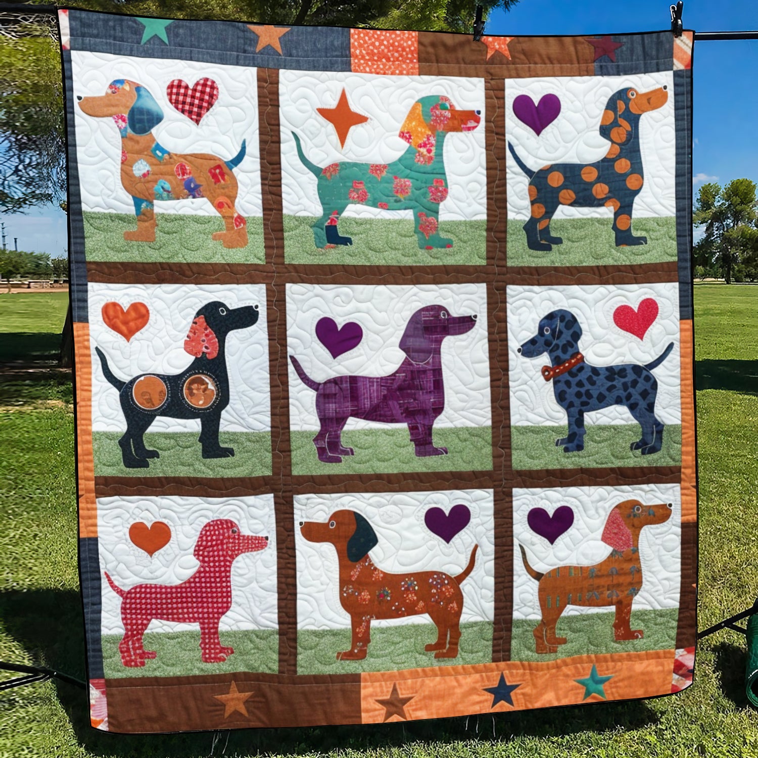 Dachshund Dreamscapes Quilted Blanket Gifts For Pet Owners