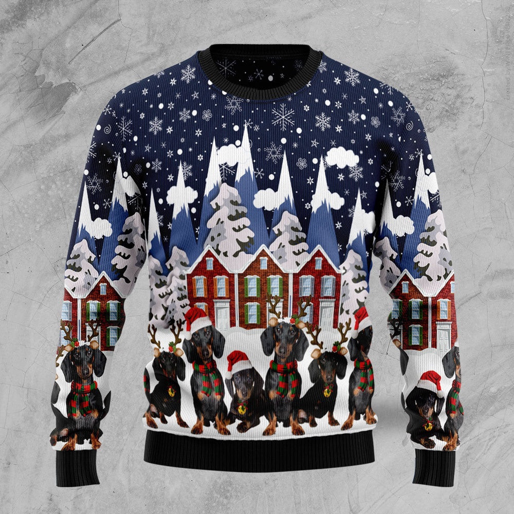 Dachshund Family Ugly Christmas Sweater Gift For Christmas