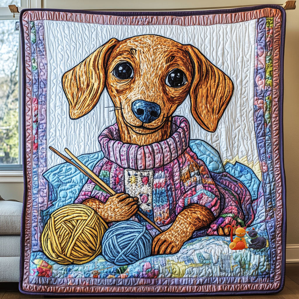 Dachshund Funny Dog Holiday Christmas Quilt Blanket Birthday Gift For Daughter In Law