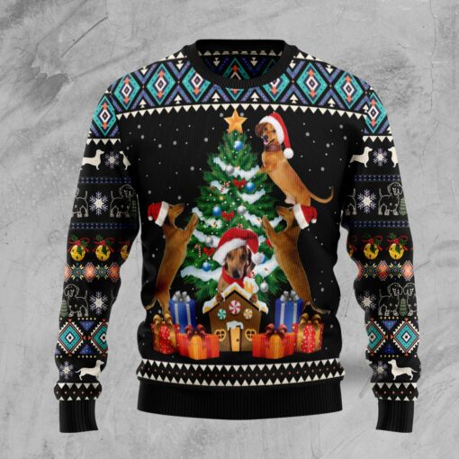 Dachshund Group Ugly Christmas Sweater Men's Great Xmas Holiday Gifts For Dachshund Lovers