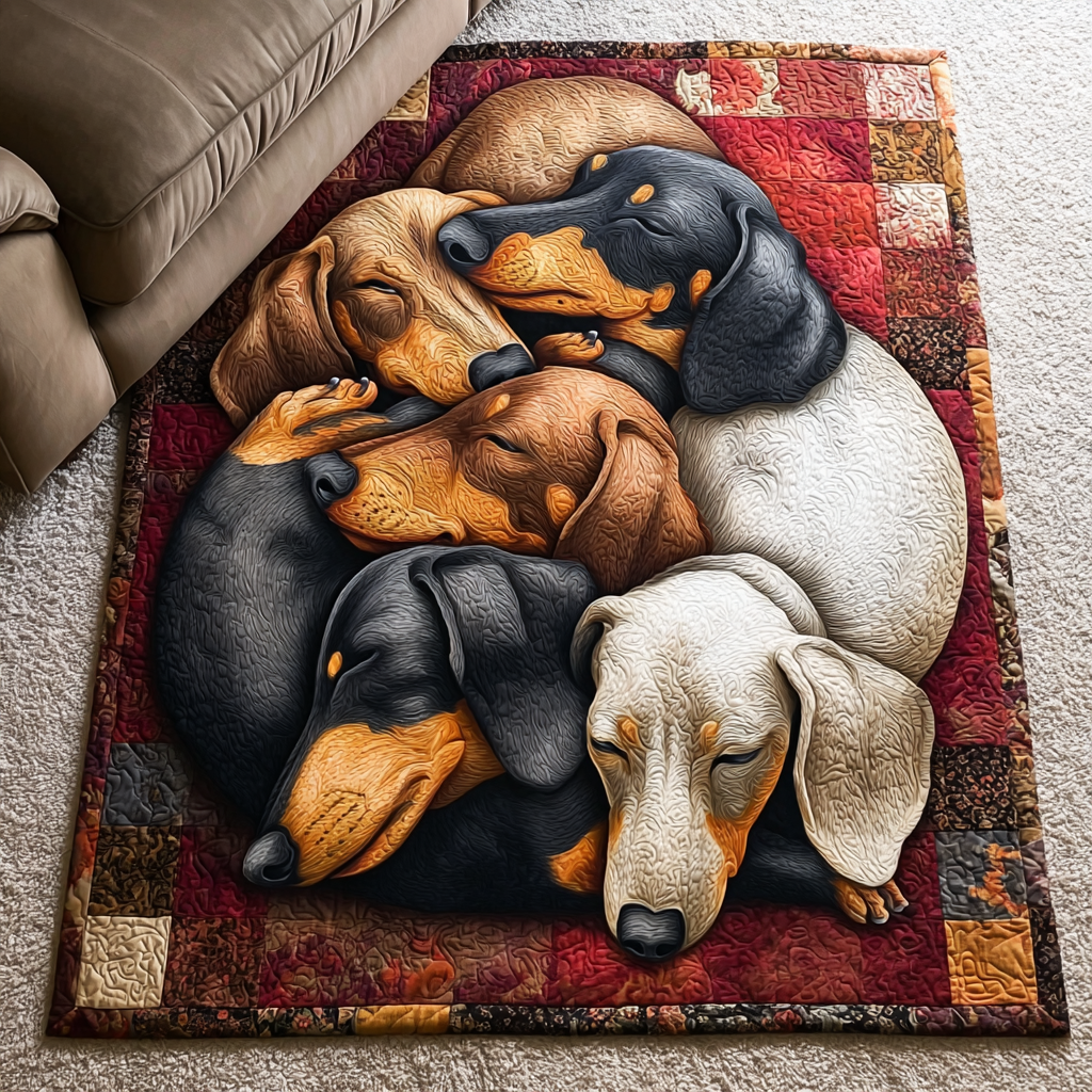 Dachshund Haven Area Rug Modern Holiday Decor Dog Gift Ideas For Dog Owners