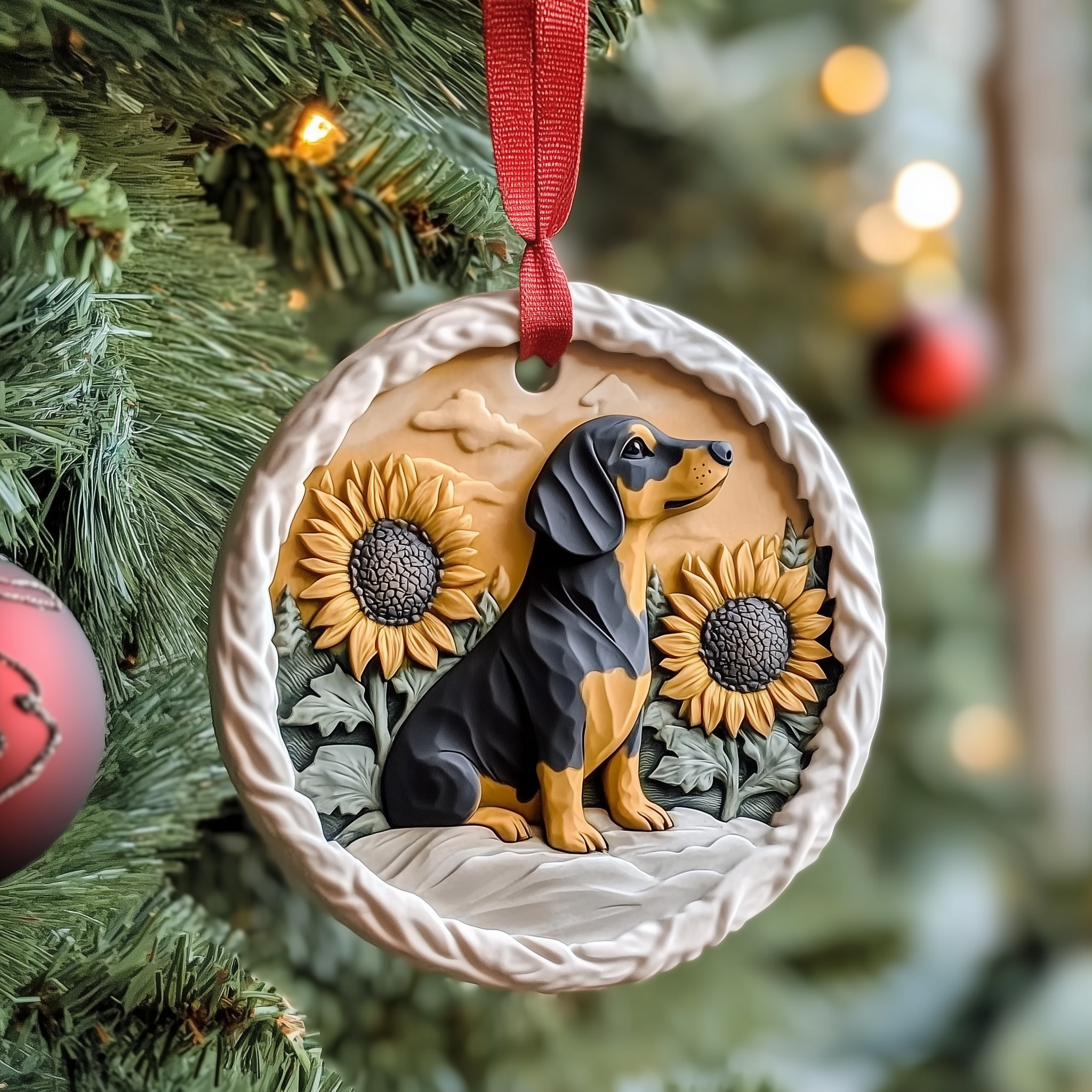 Dachshund Mica Ornament Bring Joy to Family Moments with Our Holiday Ornaments