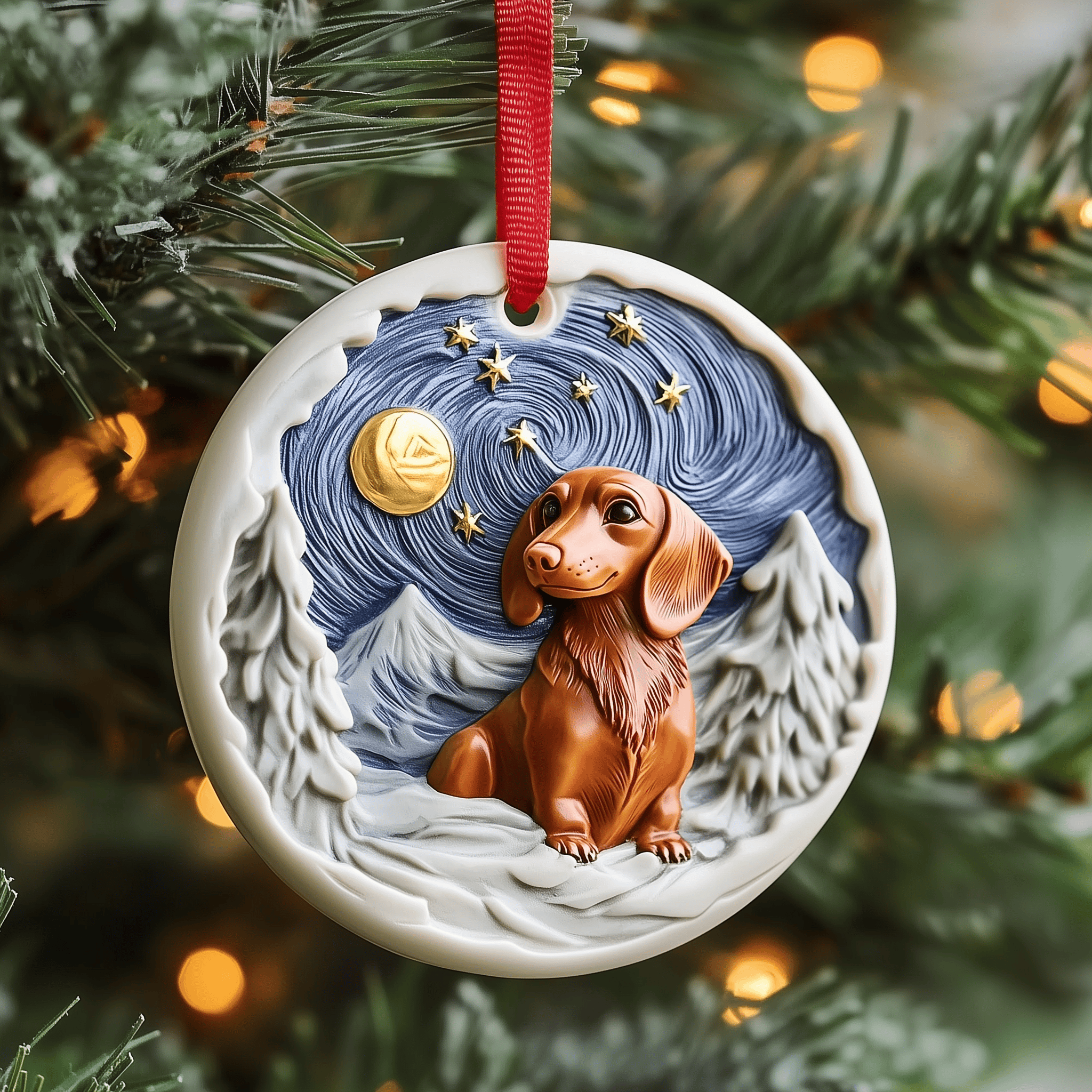 Dachshund Mica Ornament Celebrate Generations with Keepsake Family Ornaments