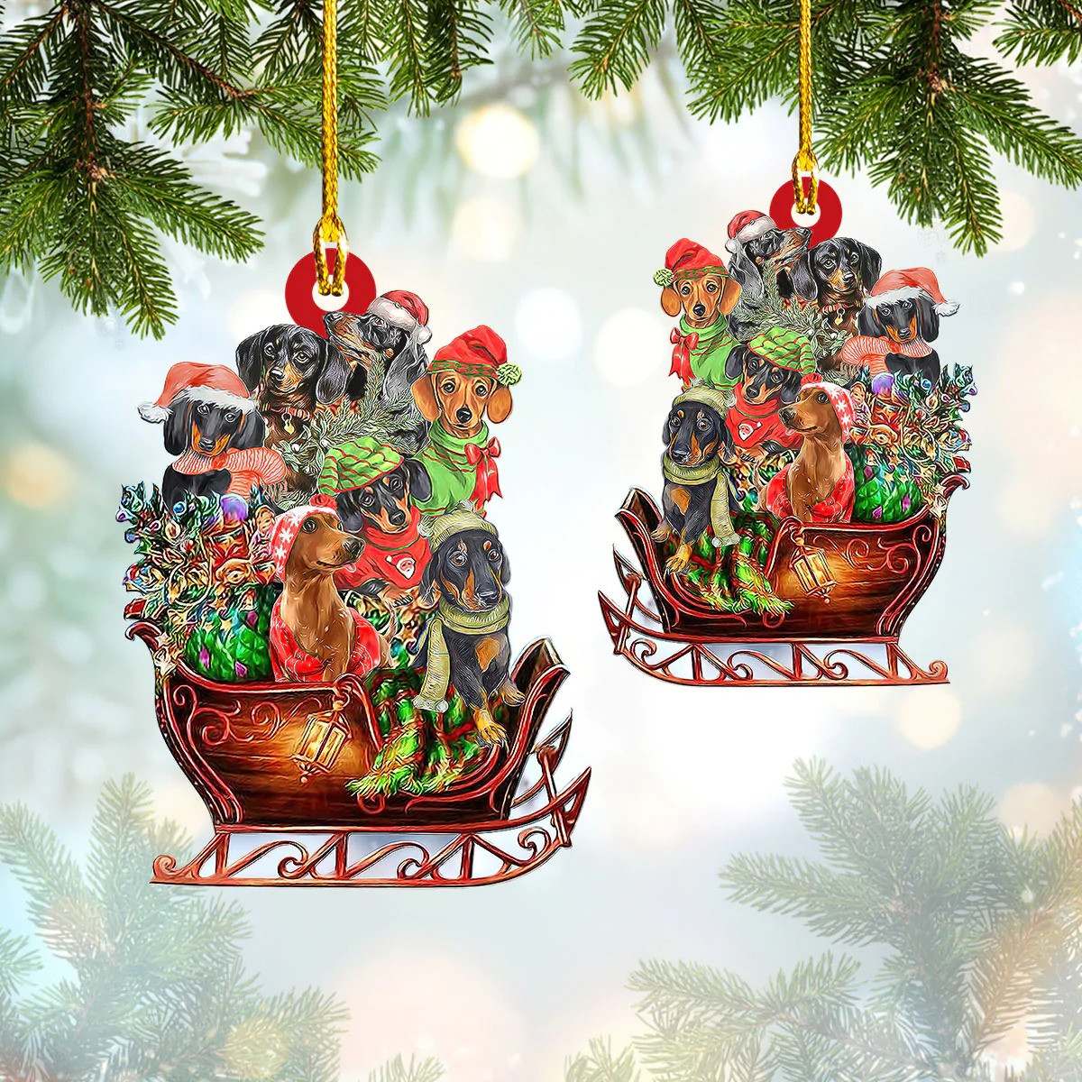 Dachshund Ornament 2024 Dachshund Xmas Tree Decorations Gift Ideas