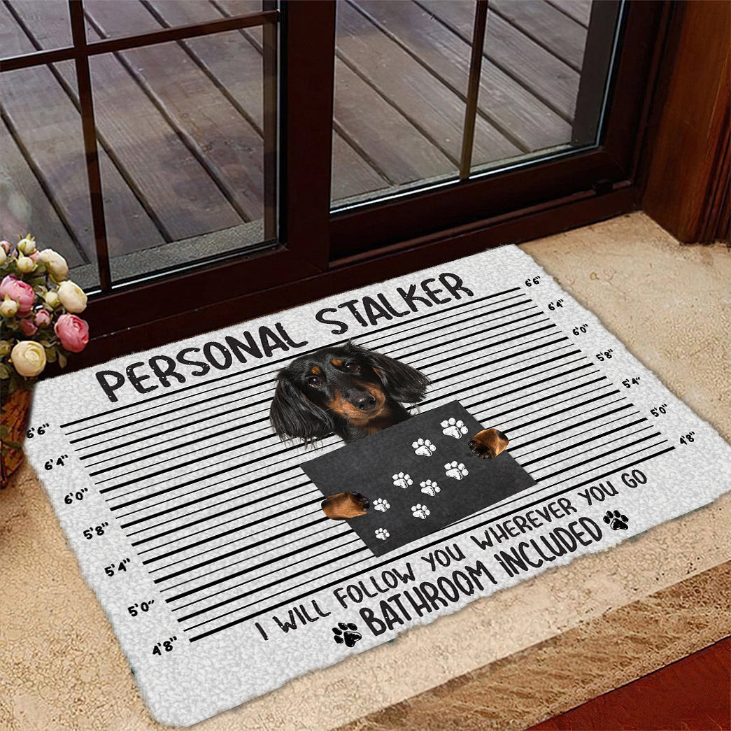 Dachshund Personal Stalker Doormat Dog Themed Doormats Perfect Gift For Dog Lovers